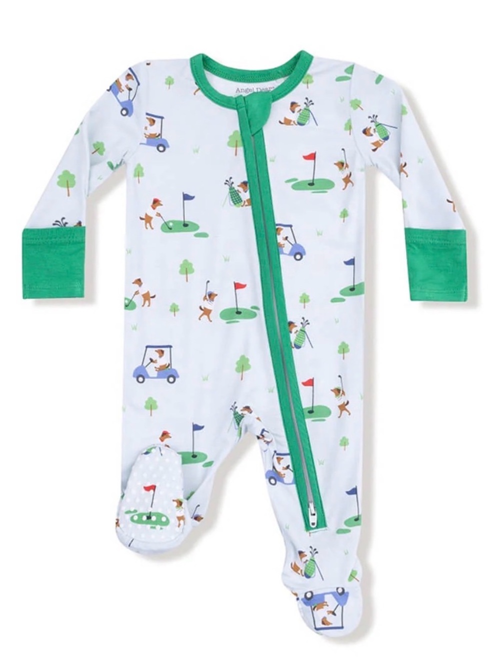 Angel Dear Dog Gone Golf 2-Way Zipper Footie